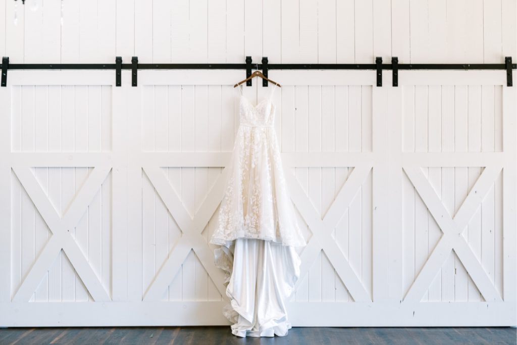Coto Valley Country Club wedding dress hanging