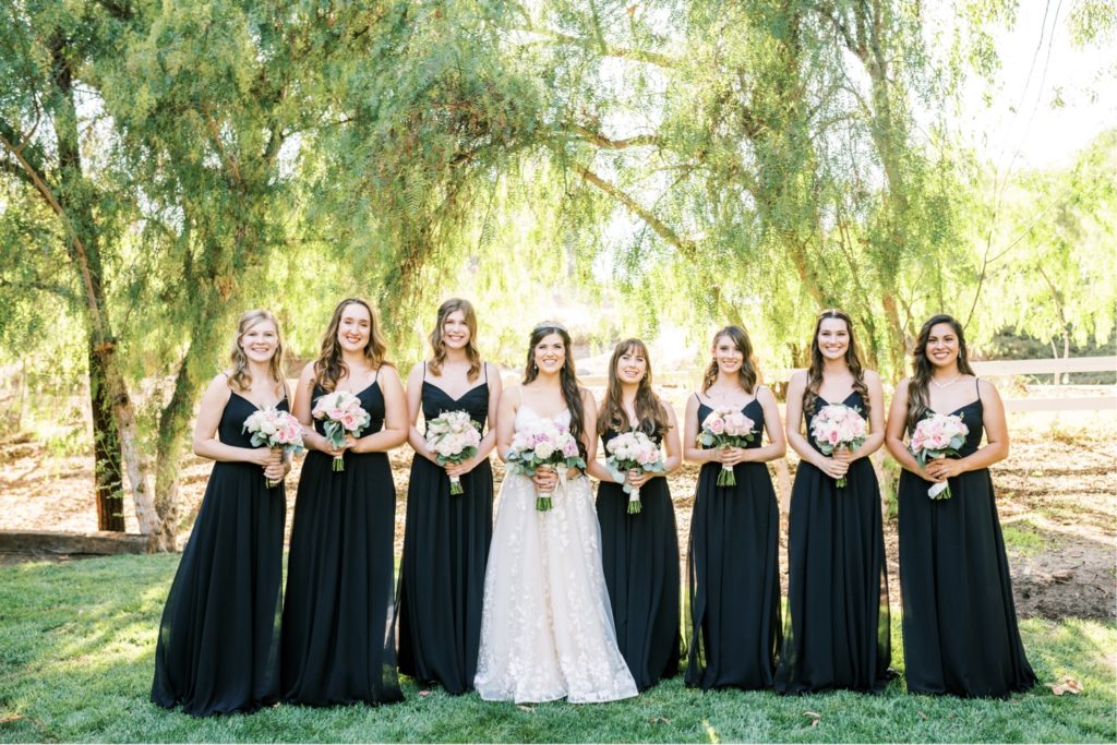 Bridal party at Coto Valley Country Club 