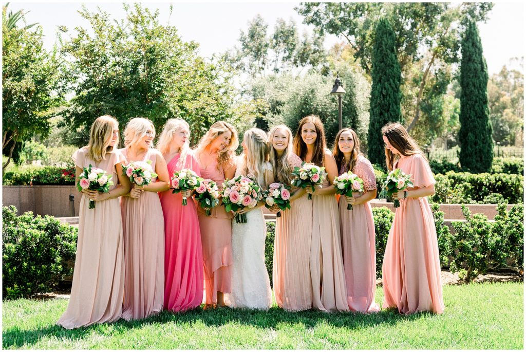Bridal party in pink
