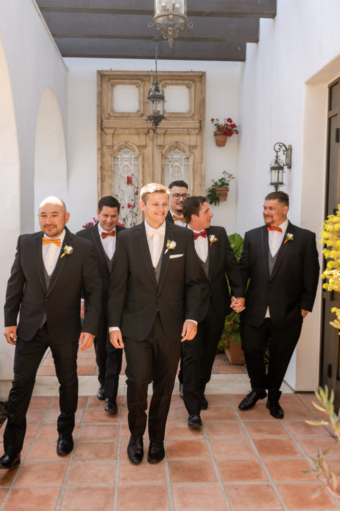 San Clemente La Ventura Wedding groom and groomsmen