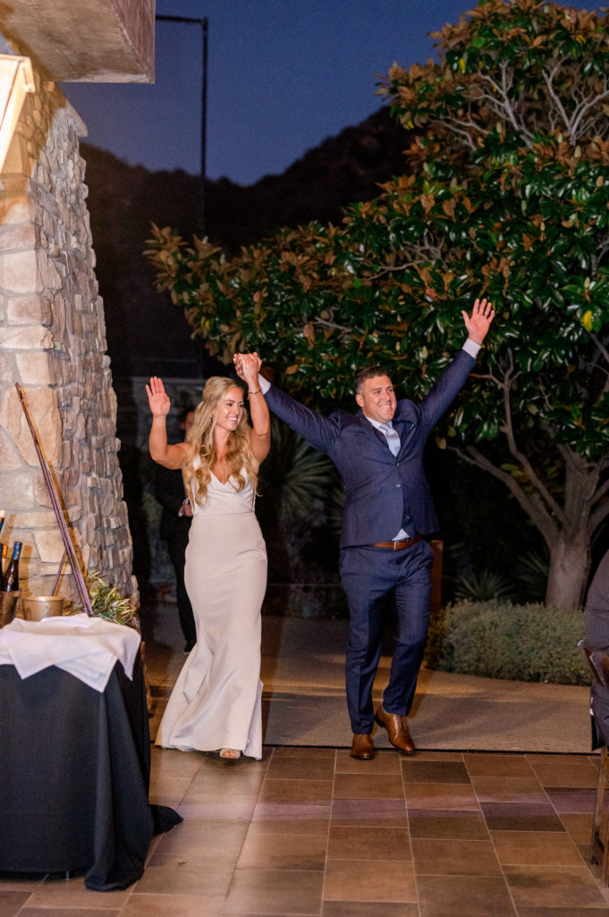 The Ranch Laguna Beach wedding reception on the sage patio