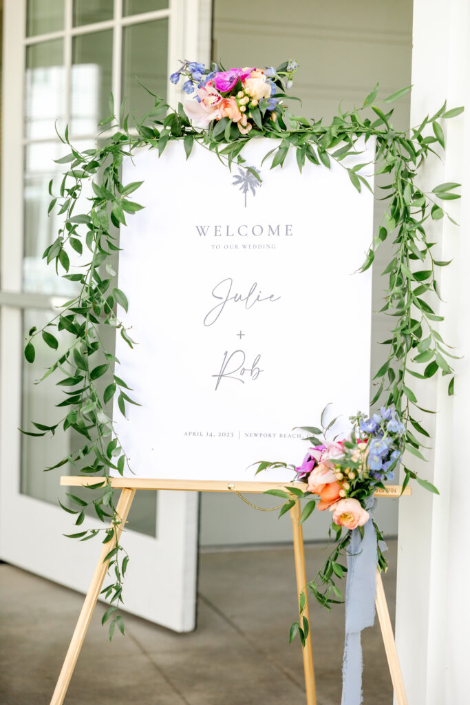 Lido House Wedding welcome sign
