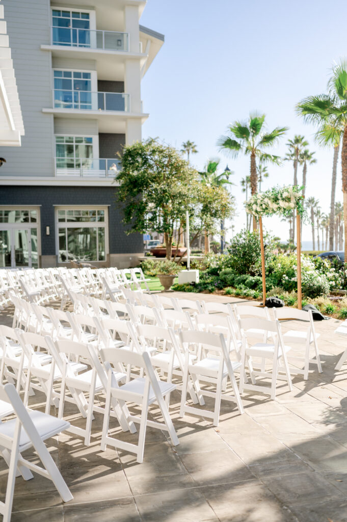 The Seabird resort wedding Ceremony outdoors