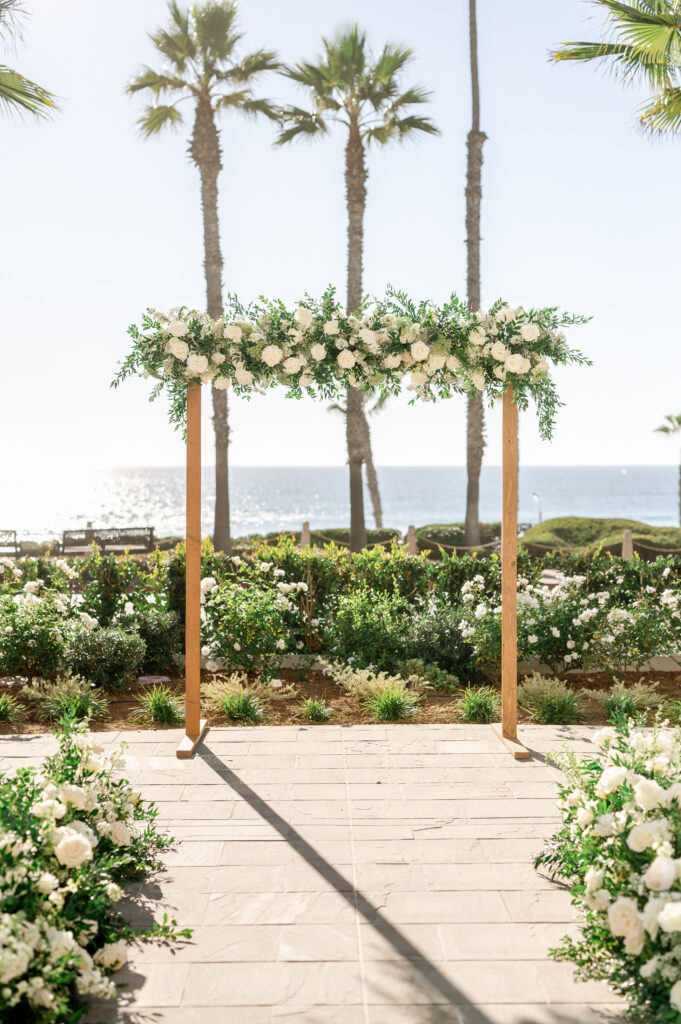 The Seabird resort wedding Ceremony arch